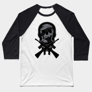 Tactical - Skull and Cross Guns Baseball T-Shirt